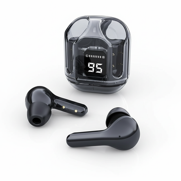 Air31 Transparent Earbuds – Bluetooth 5.3 with Carry Pouch