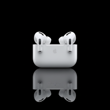 Airpods PRo 2  WHite Picture With Black Background