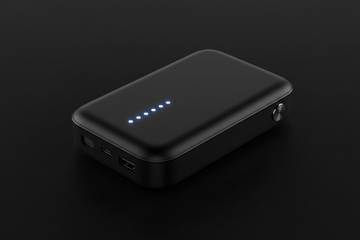 Power bank with black background